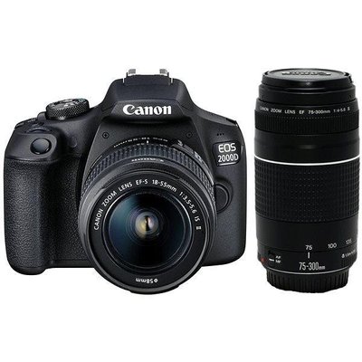 Дзеркальний фотоапарат Canon EOS 2000D kit (18-55 + 75-300) (2728C021) 14056210 фото