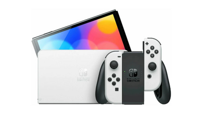 Портативна ігрова приставка Nintendo Switch OLED with White Joy-Con (045496453435)  (045496453435) фото