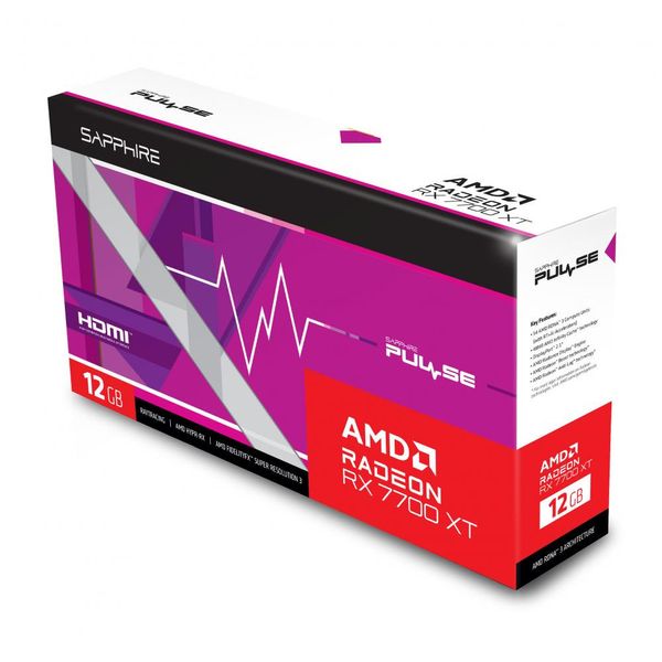 Відеокарта Sapphire AMD Radeon RX 7700 XT 12GB PULSE (11335-04-20G) 24939719 фото