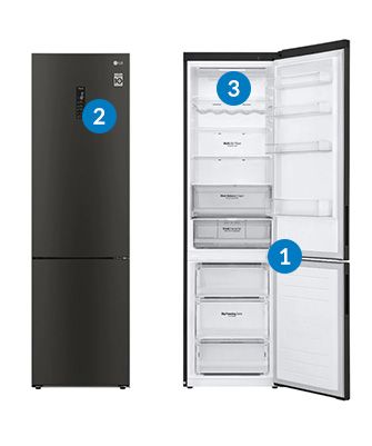 Холодильник p морозильною камерою LG GBB62BLFGC h9 фото