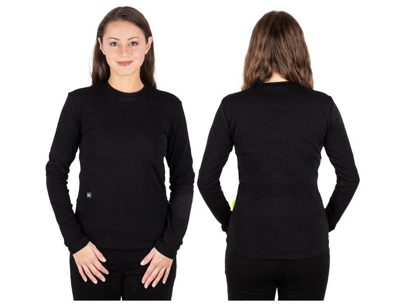 Жіноча футболка з довгим рукавом з підігрівом W-TEC Insulong Lady - чорний/XXL (23760-XXL) 2998268 фото
