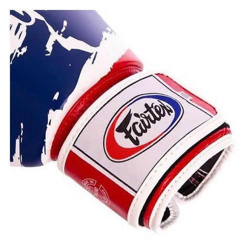 Боксерські рукавички Fairtex BGV1-THAI 14oz Біло-синьо-червоний (37475014) 2768430 фото