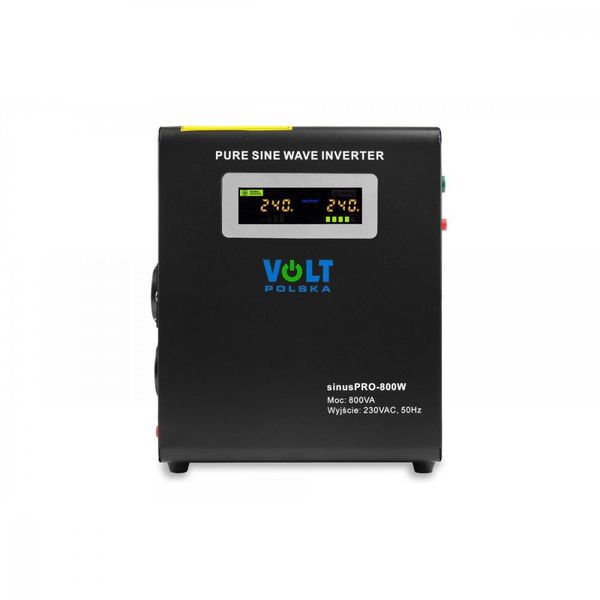 Гібридне ДБЖ/інвертор Volt Polska SINUS PRO 800 W 12/230V 500/800W (3SP098012W) 24348899 фото