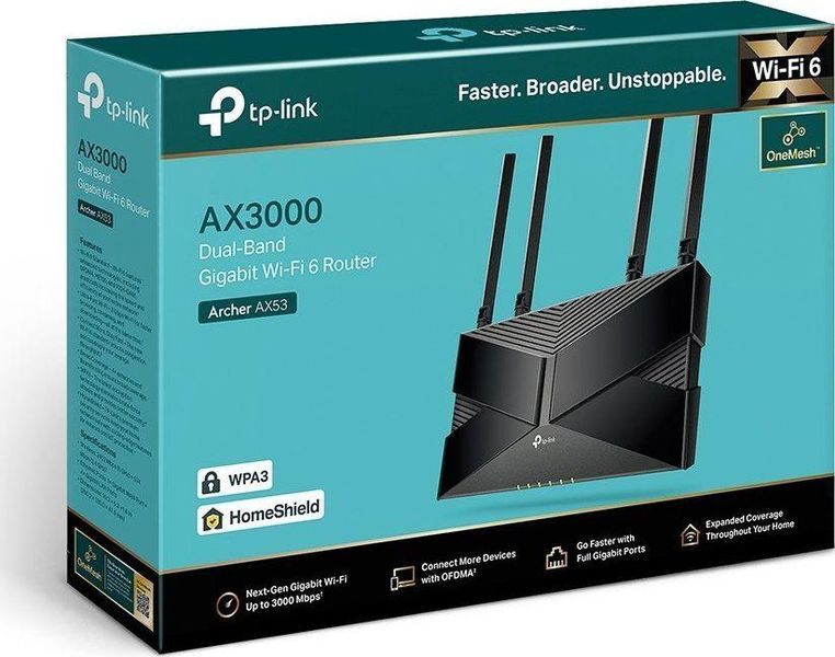 Бездротовий маршрутизатор (роутер) TP-Link Archer AX53 371155 фото