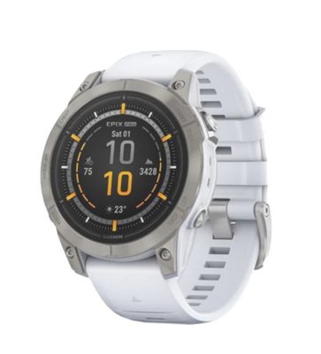 Смарт-годинник Garmin Epix Pro Gen 2 Sapphire 47mm Titanium w. Whitestone Band (010-02803-20/21) Epix Pro Gen 2 Sapphire 47mm Titanium w. Whitestone Band (010-02803-20/21) фото