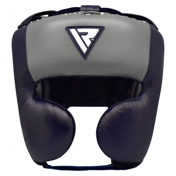 Боксерський шолом RDX Leather Pro Blue L 1010412 фото