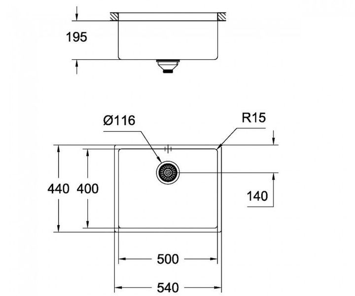 Кухонна мийка GROHE K700U 31574AL0 75552 фото