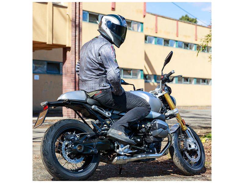 Чоловіча шкіряна мотокуртка W-TEC Sheawen Waxed Grey - сіра/розмір 4XL (22013-4XL) 2989526 фото