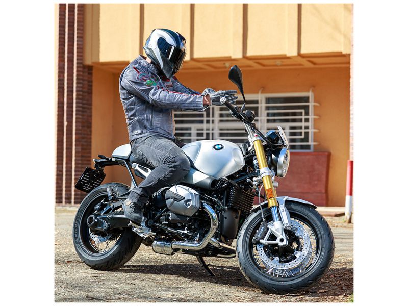 Чоловіча шкіряна мотокуртка W-TEC Sheawen Waxed Grey - сіра/розмір 4XL (22013-4XL) 2989526 фото