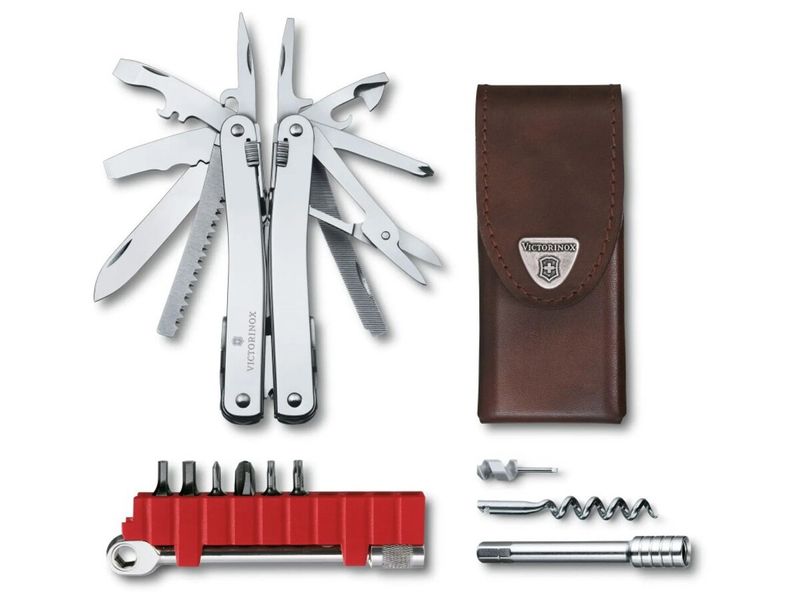 Мультитул Victorinox Swisstool Spirit X Plus Ratchet Сріблястий (3.0236.L) 2898738 фото