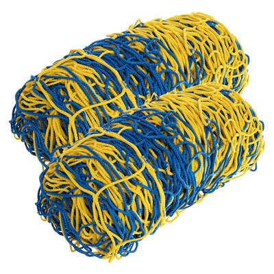 Сітка на ворота футбольні FDSO тренувальна безвузлова Євро Еліт SO-2325 Синьо-жовтий (57508365) 2824457 фото