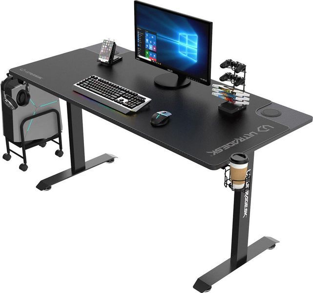 Геймерський ігровий стіл Ultradesk MOMENTUM (UDESK-MM-BK) 322894 фото