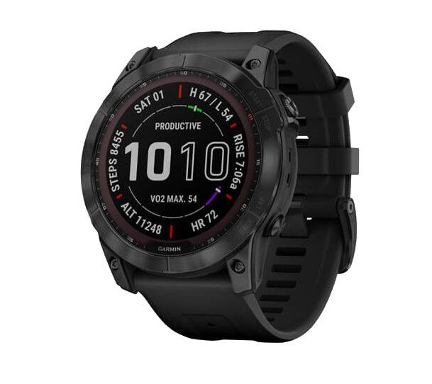 Смарт-годинник Garmin Fenix 7X Sapphire S. Black DLC Titanium w. Black Band (010-02541-22/23/45) 010-02541-22/23/45 фото