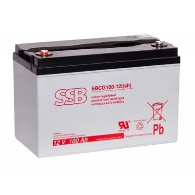 Акумулятор гелевий SSB SBCG 100-12i 12V 100А/год 100-12i фото