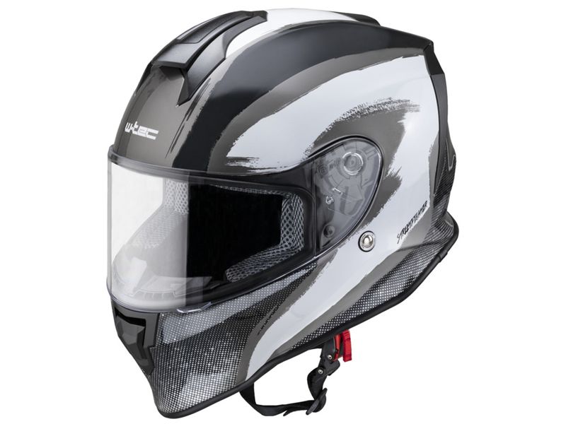 Мотоциклетний шолом W-TEC Integra Graphic - чорно-білий / L (59-60) (21600-L-1) 2988967 фото