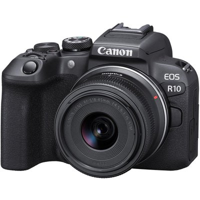 бездзеркальний фотоапарат Canon EOS R10 kit (RF-S 18-45mm) IS STM + Mount Adapter EF-EOS R (5331C033) 24075904 фото