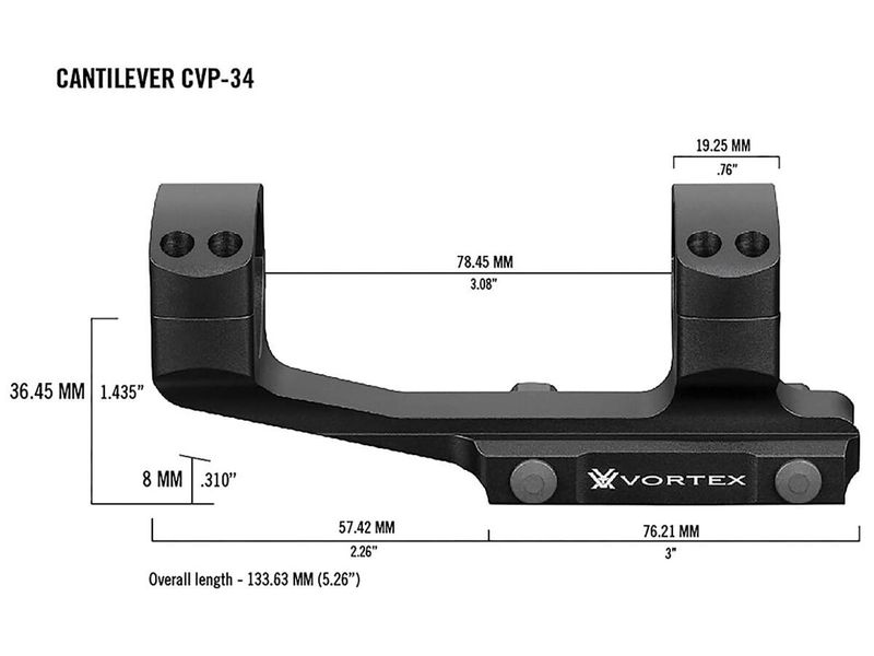 Кріплення Vortex Pro 34mm Cantilever mount (CVP-34) 3406367 фото