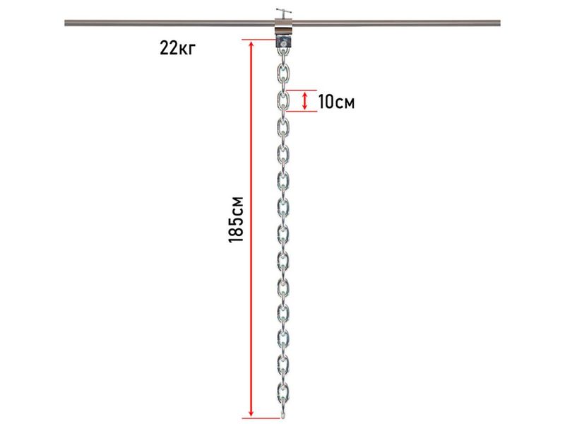 Ланцюг-обважнювач Zelart TA-7809 22кг Срібний (56363253) 3325451 фото