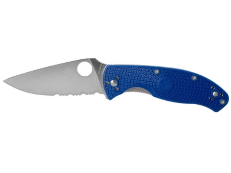 Ніж Spyderco Tenacious S35VN полусеррейтор Blue (C122PSBL) 2956397 фото