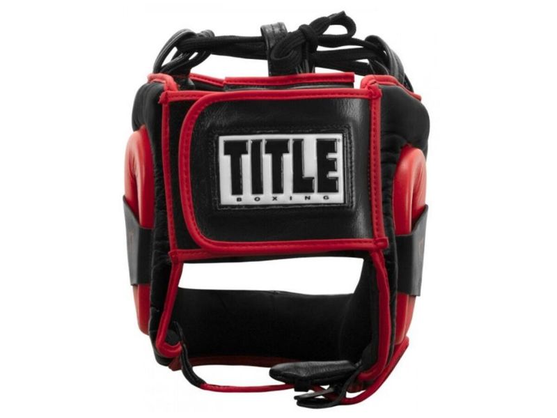 Боксерський шолом з бампером TITLE Boxing Face Saver (L) Чорний 3459046 фото