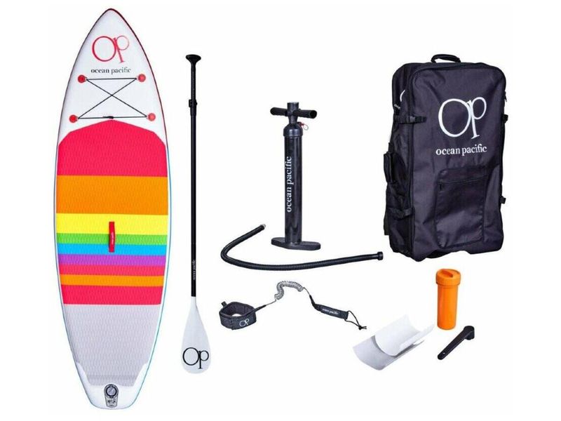 Надувна SUP дошка Ocean Pacific Sunset All Round 96 - White/Red/Blue (FRD.037671) 3611953 фото