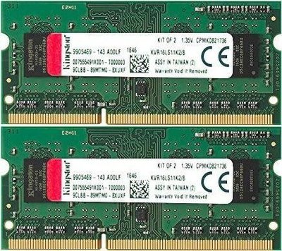 Пам'ять Kingston 8 GB (2x4GB) SO-DIMM DDR3L 1600 MHz (KVR16LS11K2/8) 337745 фото