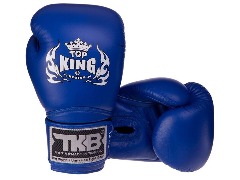 Рукавички боксерські шкіряні Top King Boxing Super TKBGSV 18oz Синій (37551043) 2910899 фото
