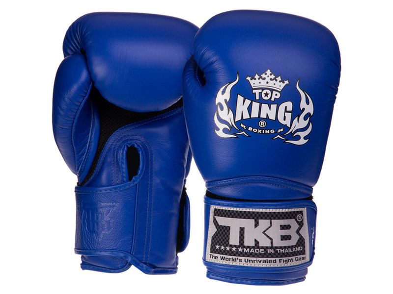 Рукавички боксерські шкіряні Top King Boxing Super AIR TKBGSA 8oz Синій (37551041) 2910851 фото