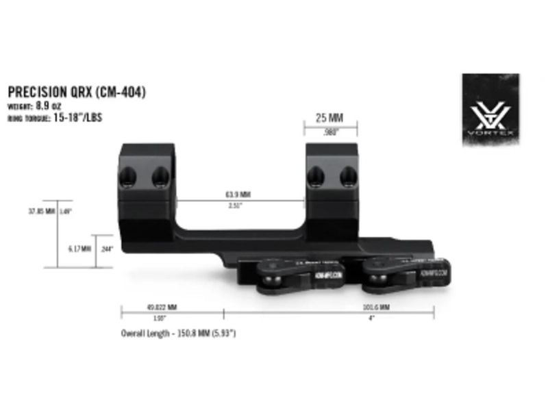 Кріплення для прицілу Vortex Precision QR Cantilever 30mm 2 offset (CM-404) (930349) 3623787 фото