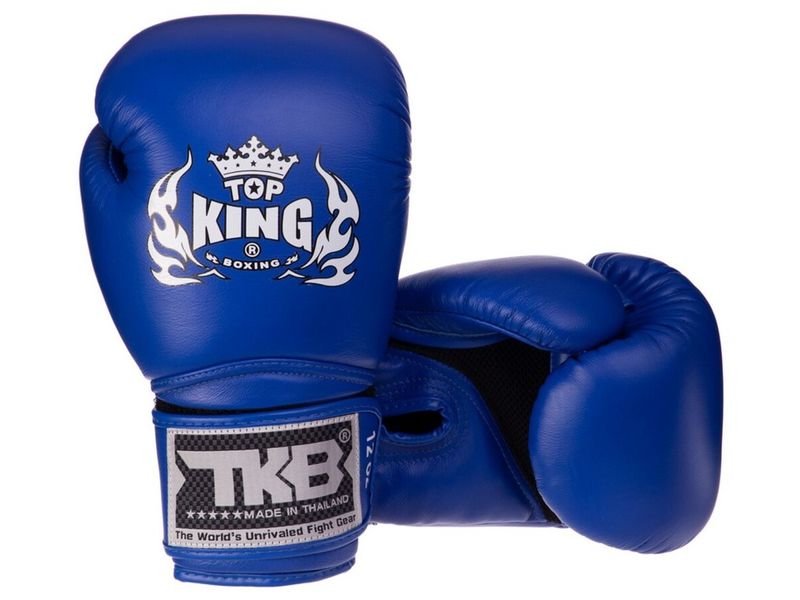 Рукавички боксерські шкіряні Top King Boxing Super AIR TKBGSA 8oz Синій (37551041) 2910851 фото